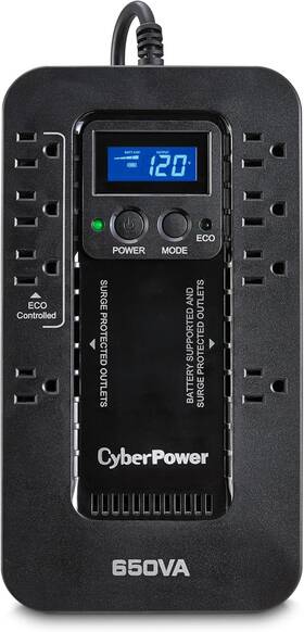 Systems 711181462852 Ec650lcd Ecologic Battery Backup And Surge Protector Ups System 650va/390w 8 Out