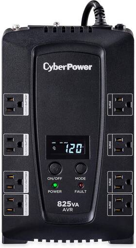 Systems Cp825avrlcd Intelligent Lcd Ups System 825va/450w 8 Outlets Avr Compact