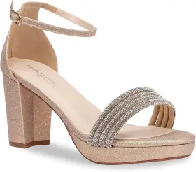 4659 Touch Ups Womens Parker Heeled Sandal 7.5 Champagne