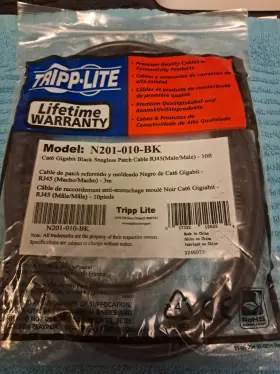 N201-010-bk Tripp Lite Cat6 - Rj45 Snagless 10ft Patch Cable
