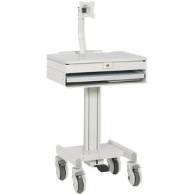 Tripp Lite Wwss1dwstaa Mobile Sit Stand Desk With Monitor Arm Height Adjustable Small