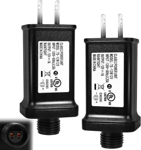Yunvi 705353974069 2 Pcs Replacement Yard Inflatable Adapter 12v 1a Class Power Supply Low Volta