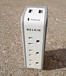 Belkin Surge Protector Mini Wall Mount 3 Ac Multi Outlets & 2 Usb Charger Ports Used. Price: $11.95.