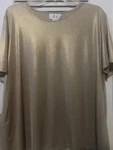 Women N-touch Gold Shimmer 3X Top Pre-owned. Price: $8.00.