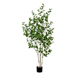Nearly Natural 6FT Artificial Birch Tree With Real Touch Leaves In Green New. Price: $179.99.