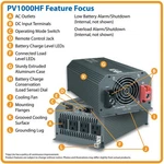 Tripp-lite PV1000HF Powerverter/inverter 12V 120V Ac 4 Outlets Watts Open. Price: $114.95.