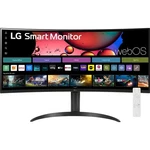 Lg 34 Inch Smart Monitor Wqhd 1440P Curved Screen 100HZ With Adjustable Stand Open. Price: $269.00.