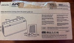 Apc BE670M1 675VA 360W Outlets Backups - Black New. Price: $88.00.