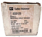 Cutler-hammer ED3125 Circuit Breaker 240V 65K Amp Pole New. Price: $504.00.
