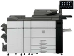 Sharp MX-M1205 Mono Production Printer Copier Scanner Finisher Ppm MX-M1204 Used. Price: $13500.00.