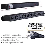 Cyberpower CPS1215RM Rackmount Surge Protector, 120V/15A, 10 Outlets, Ft New. Price: $44.90.