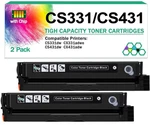 20N10K0 Pack Black Toner Cartridge For Lexmark CS331DW CS431DW CX331ADWE Chip New. Price: $79.77.