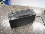 Apc Back Ups, 650VA/360W, Floor/wall Mount 120V, 7X Nema 5-15R Outlets, Usb Used. Price: $37.49.