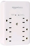 Amazon Basics 6 Outlet Wall-mount Surge Protector, 1080 Joules (pack Of 2) Nib. New. Price: $19.99.
