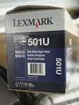 Lexmark 501U (50F1U00) Black Toner Cartridge Read Description New. Price: $190.00.