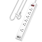 6 Power Strip Surge Protector - Yintar Extension Cord With Ft, White New. Price: $28.51.