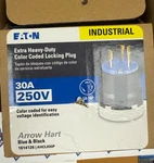 Eaton AHCL630P Twistlock Plug (box Of 6) Amp 250 Volt 3W Blue L6-30P -new-b. Price: $50.00.