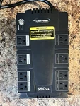 Cyberpower CP550SLG 8 Outlet 550VA/330W Standby Ups System Battery Back Used. Price: $30.00.