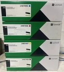 Genuine Lexmark 24B7495 Cyan 24B7496 Magenta 24B7497 Yellow 24B7498 Black Toners New. Price: $494.99.
