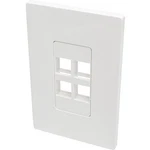 Tripplite N080104 4-PORT Wall Plate Keystone White. Price: $18.51.