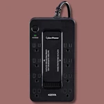 Cyberpower SE450G1 Ups 8-OUTLET Battery Backup W/ Surge Protection, Energy Star New. Price: $95.99.