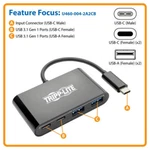 Tripp Lite Hub Adapter Portable 2X Type & Usb-a Black New. Price: $39.50.