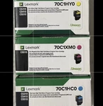 Lexmark 70C1HC0 70C1XM0 70C1HY0 High Yield CS510 Yellow Cyan Magenta Lot Sealed New. Price: $129.00.