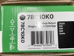 New Lexmark 78C10K0 Black Toner Cartridge. Price: $75.00.