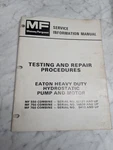 Massey Ferguson Mf 550 750 Combine Service Information Manual Eaton Pump Acceptable. Price: $23.63.