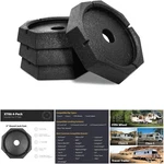 4-PACK Four-point Rv Leveling System 9" Round Jack Feet 61% Stability 5 Lbs Pad New. Price: $377.99.